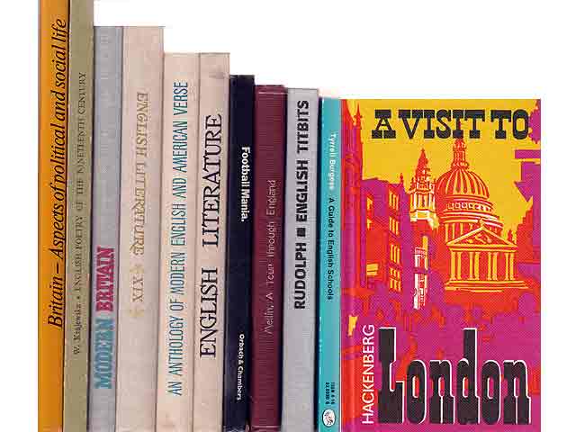 Büchersammlung „Englisch lernen – Sprache, Kultur, Modern Britain“. 18 Titel. 