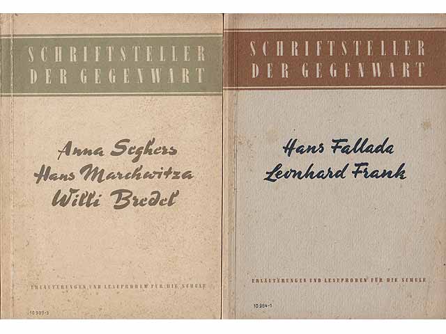 Büchersammlung "Schriftsteller der Gegenwart. Erläuterungen und Leseproben für die Schule". 4 Titel. 