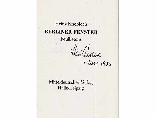 Büchersammlung „Heinz Knobloch“. 16 Titel. 