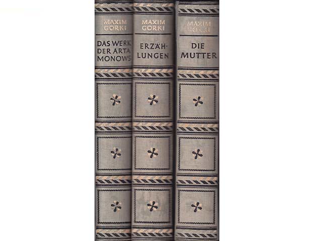 Büchersammlung "Maxim Gorki". 3 Titel. 