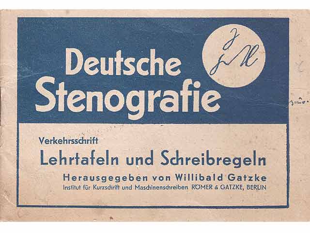 Konvolut "Stenografie. Kurzschrift". 6 Titel. 