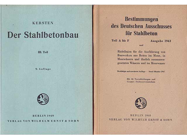 Büchersammlung „Bauen mit Beton und Stahlbeton“. 6 Titel. 