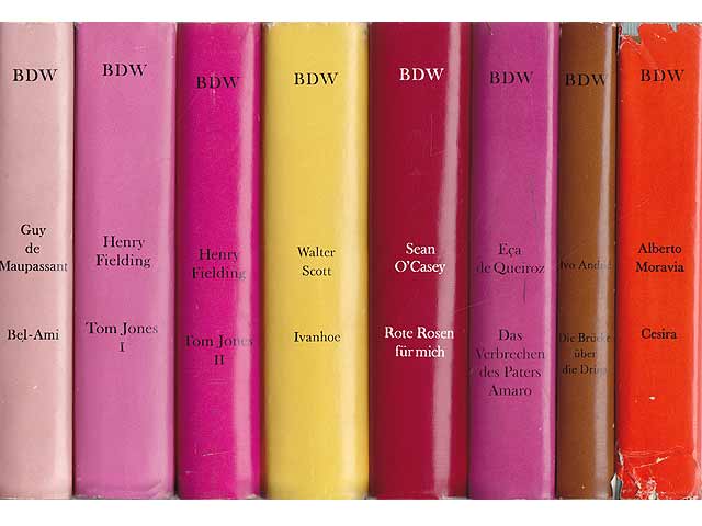 Sammlung "Bibliothek der Weltliteratur/BDW". 10 Titel (11 Bücher). 