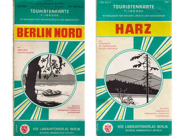 Konvolut „Touristenkarten, Wanderkarten, Wassersport, Wintersport. DDR“. 3 Titel. 