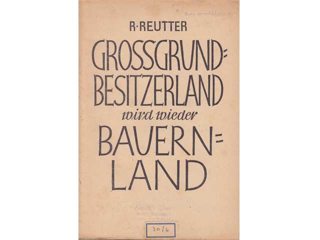 Dem 30. Jahrestag der Bildung Landwirtschaftlicher Produktionsgenossenschaften gewidmet. Mit 12 Einzelbeiträgen zur Agrarentwicklung in der DDR vor allem in den 50er und 60er Jahren