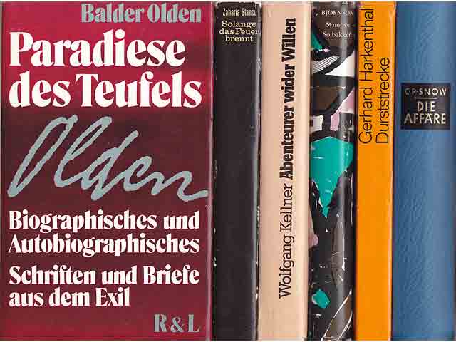 Büchersammlung „Lebenserinnerungen. Romane“. 8 Titel. 