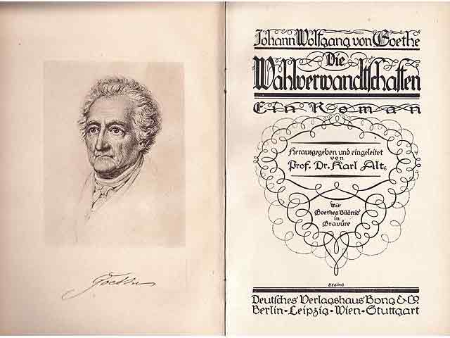 Konvolut "Johann Wolfgang Goethe". 10 Titel. 