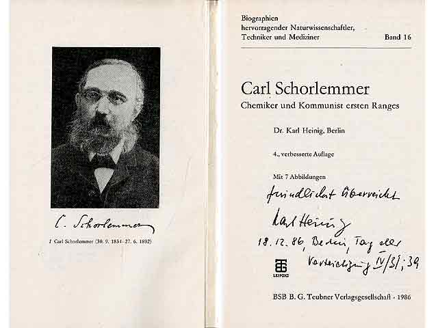 Konvolut "Biographien von Naturwissenschaftlern, Technikern und Medizinern". 3 Titel. 