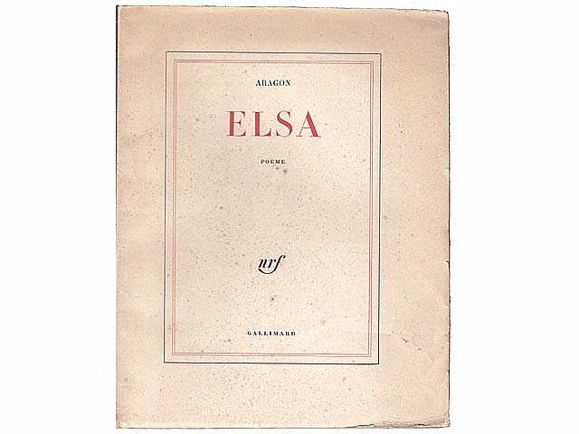 Elsa. Poème. In französischer Sprache