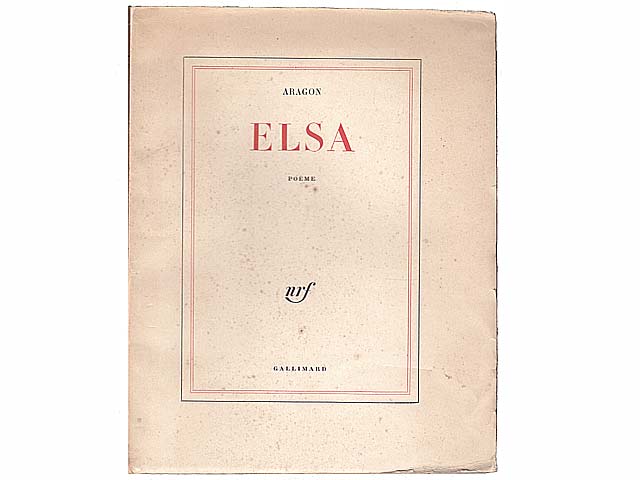 Elsa. Poème. In französischer Sprache