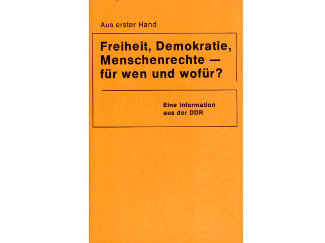 Konvolut "Menschenrechte in den  Staaten des Warschauer Vertrages". 6 Titel. 
