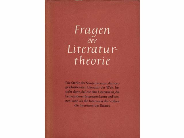 Konvolut „Analysen, Kommentare zu Literatur und Kunst der Sowjetunion“. 9 Titel. 