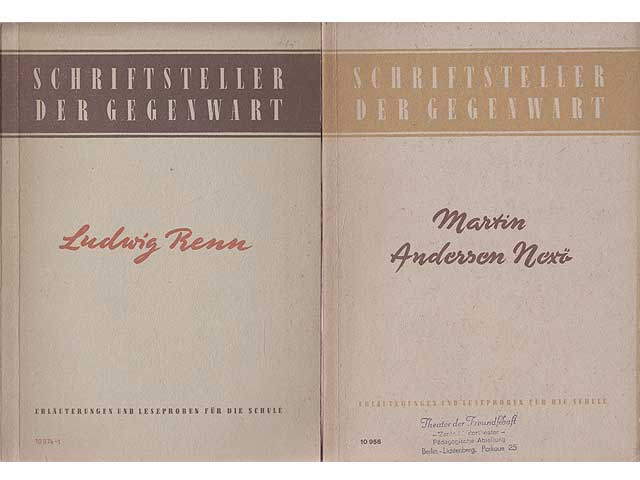 Büchersammlung "Schriftsteller der Gegenwart. Erläuterungen und Leseproben für die Schule". 4 Titel. 