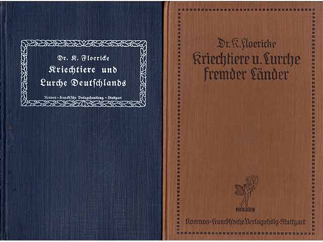 "Kriechtiere und Lurche. Kosmosbücher". 2 Titel. 
