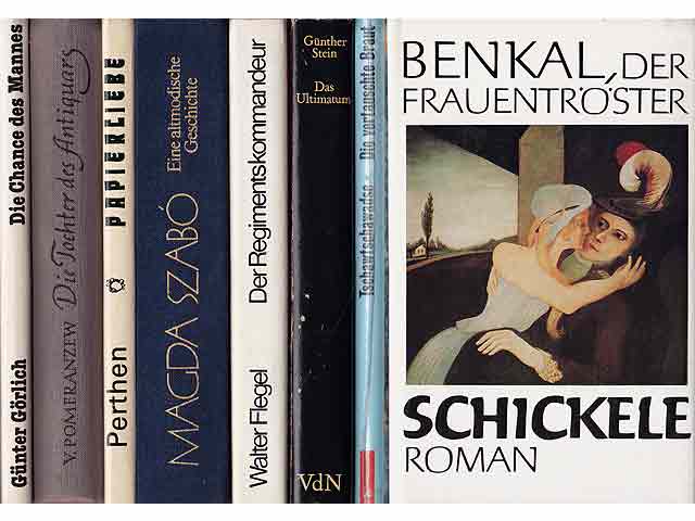 Büchersammlung „Alltägliches, Erzählungen, Romane“. 8 Titel. 