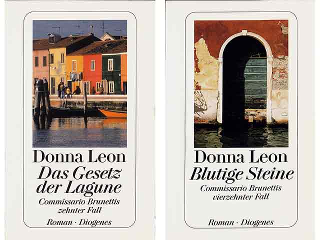 Büchersammlung "Donna Leon". 3 Titel. 