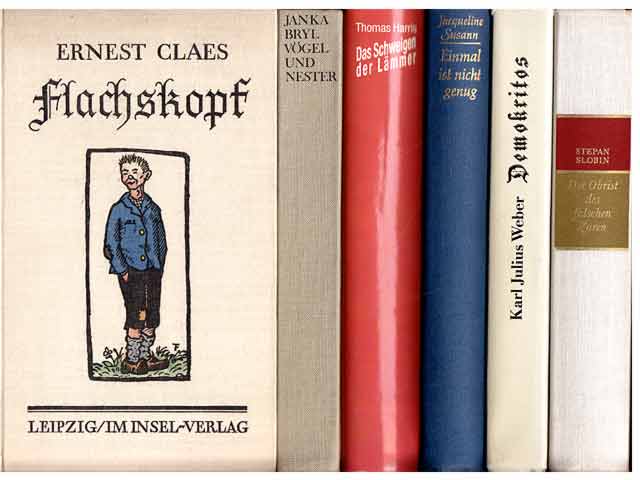 Büchersammlung „Romane, Historisches, Satire“. 6 Titel. 
