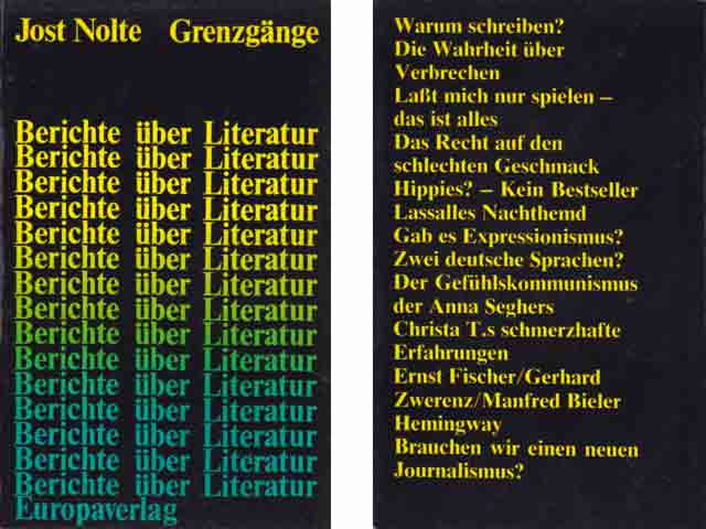 Grenzgänge. Berichte über Literatur