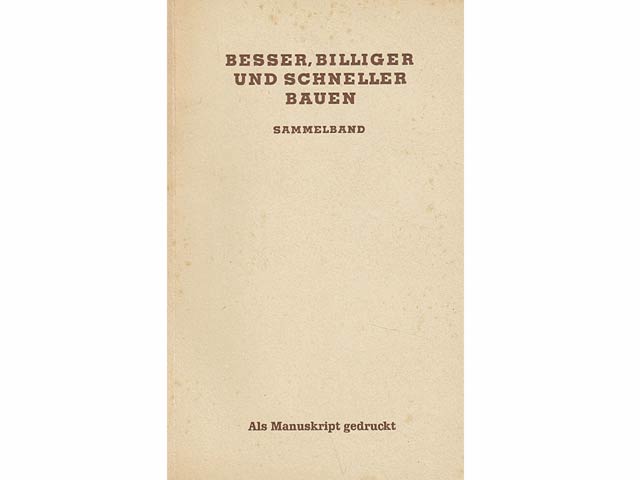 Konvolut "Bauwesen in der DDR". 4 Titel. 