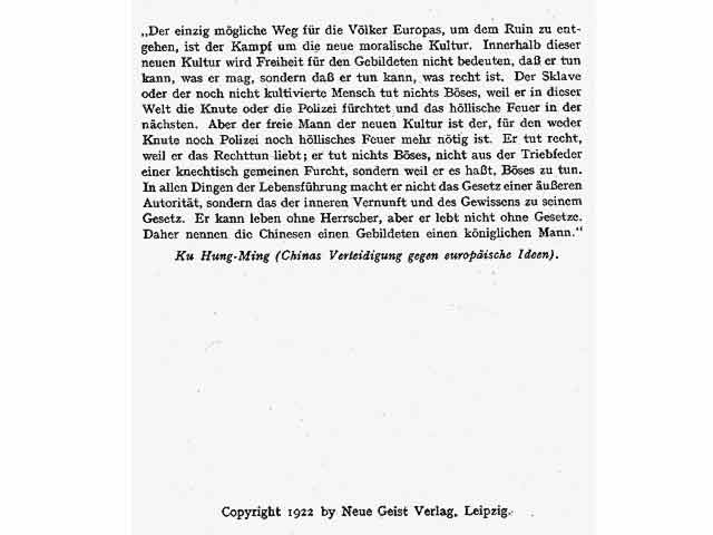 Die Reformation der Gesinnung. Zweite, vermehrte Auflage