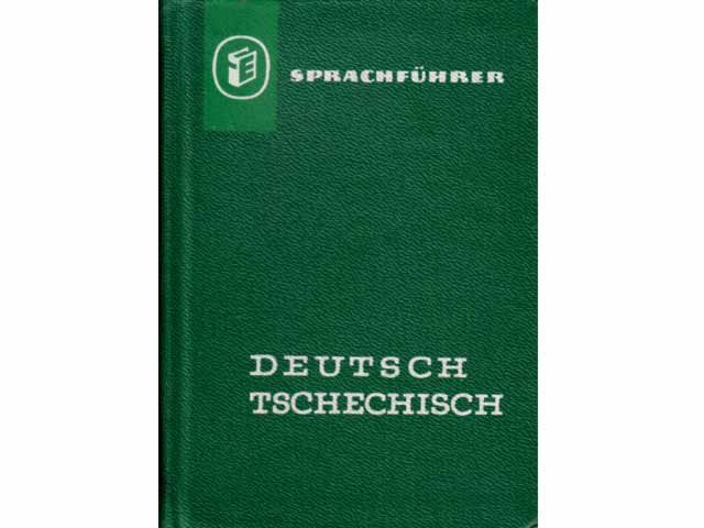 Sprachführer Deutsch-Tschechisch. 2., unveränderte Auflage. Vorhanden auch 7. Auflage/1969, 238 Seiten, grüner Kunstleder-Einband (Foto)