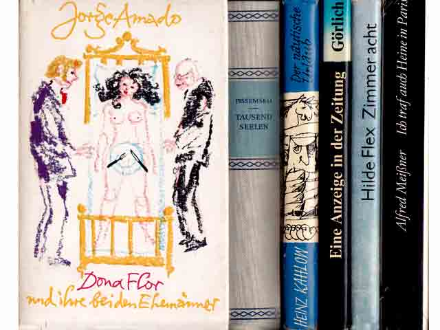 Büchersammlung „Romane, Ernstes, Heiteres“. 6 Titel. 