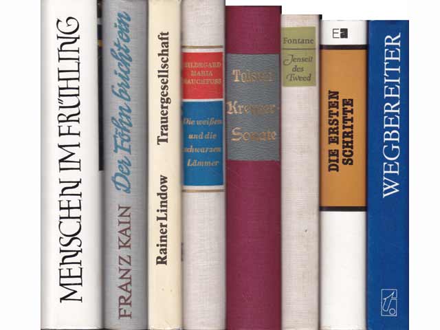 Büchersammlung "Porträts, Briefe, Romane u. a.“. 8 Titel. 