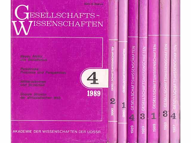 Zeitschriften-Sammlung „Gesellschaftswissenschaften. Akademie der Wissenschaften der UdSSR“. 7 Titel. 