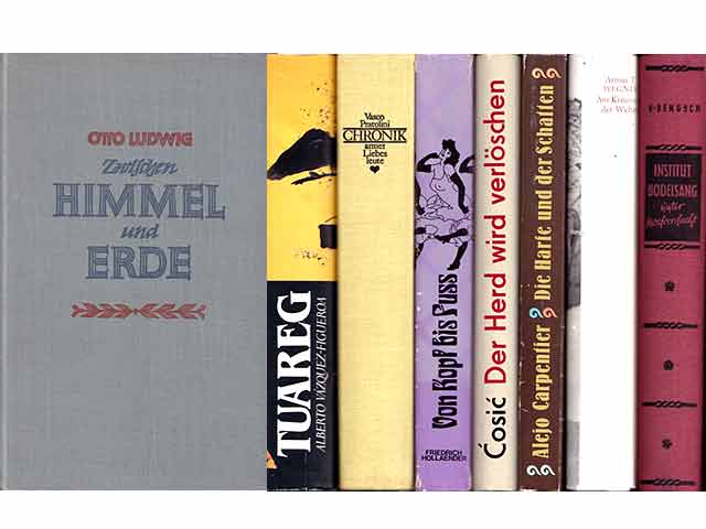 Büchersammlung „Romane u. a.“. 8 Titel. 