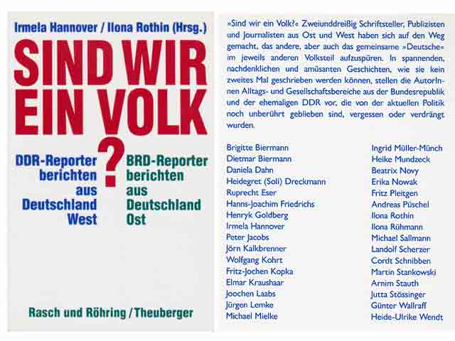 Sind wir ein Volk? DDR Reporter berichten aus Deutschland-West - BRD Reporter berichten aus Deutschland-Ost