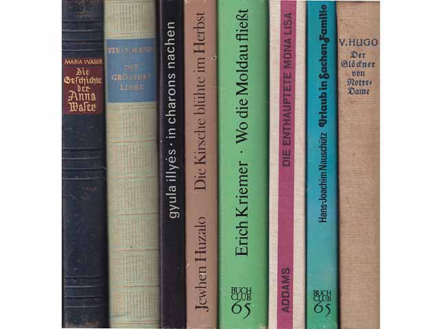Büchersammlung „Romane, Zeitgeschichte, I“. 8 Titel. 