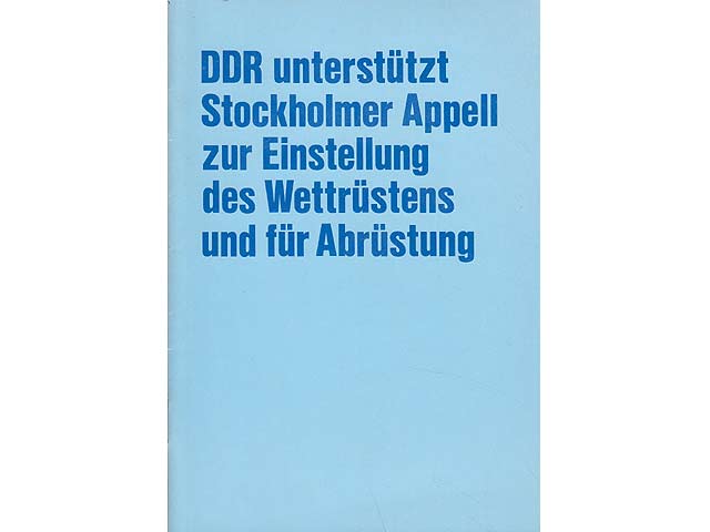 Dokumente zur Abrüstung. 4 Titel. 