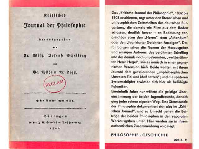 Konvolut "Georg Wilhelm Friedrich Hegel". 5 Titel. 