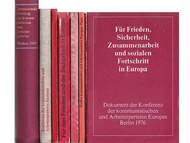 Konvolut "Beratungen und Konferenzen Kommunistischer und Arbeiterparteien in der Zeit von 1947 bis 1980". 8 Titel. 