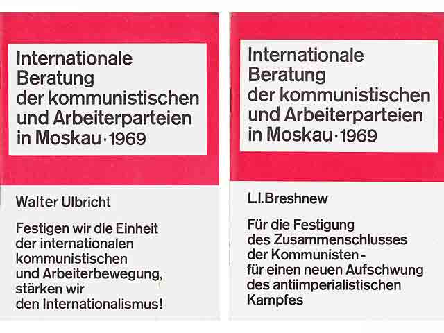 Konvolut "Beratungen und Konferenzen Kommunistischer und Arbeiterparteien in der Zeit von 1947 bis 1980". 8 Titel. 
