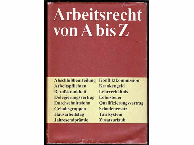 Büchersammlung "Arbeitsrecht in der DDR". 14 Titel. 