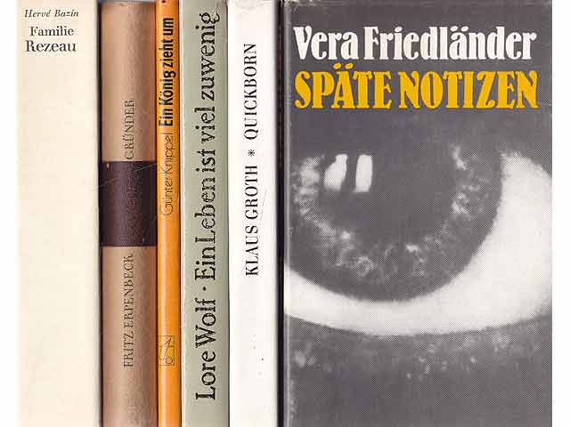Büchersammlung „Späte Notizen u. a.“. 6 Titel. 