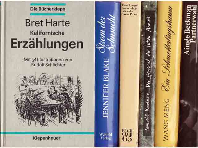 Büchersammlung „Erzählungen, Romane“. 6 Titel. 