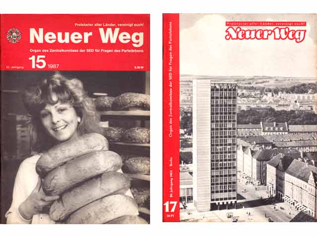 Zeitschriftensammlung "Neuer Weg. Organ des Zentralkomitees der SED für Fragen des Parteilebens". 31 Titel. 