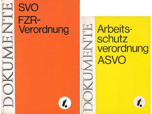 Konvolut "Dokumente zur sozialen Sicherheit der DDR-Bürger". 7 Titel. 
