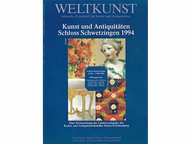 Sammlung „Weltkunst. Aktuelle Zeitschrift für Kunst und Antiquitäten“. 3 Titel. 