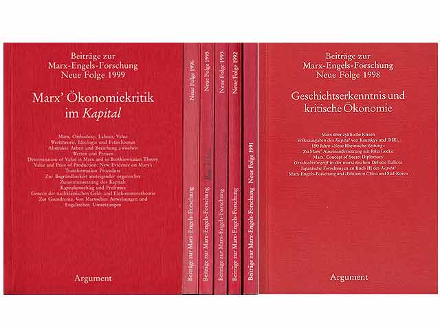 Büchersammlung „Beiträge zur Marx-Engels-Forschung Neue Folge“. 7 Titel. 
