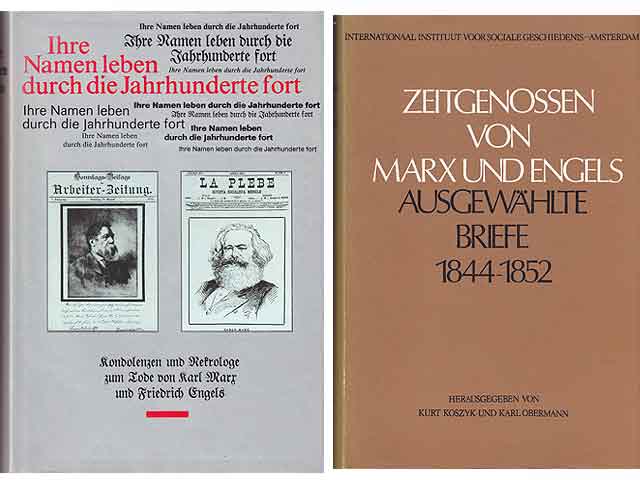 Büchersammlung „Marx und Engels. Zeitzeugnisse“. 2 Titel. 