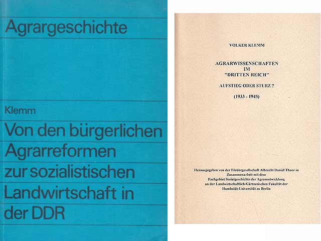 Konvolut „Prof. Dr. Volker Klemm“. 8 Titel. 