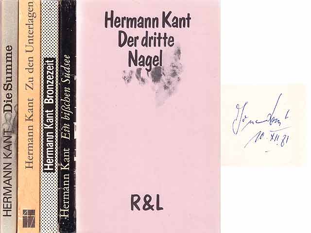 Konvolut „Hermann Kant“. 6 Titel. 