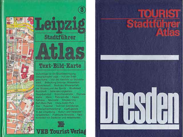 Büchersammlung "Stadtführer-Atlas". 4 Titel. 