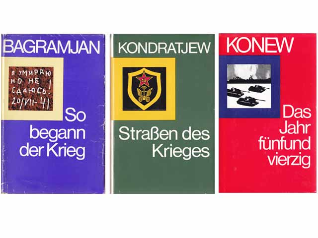 Büchersammlung „Sowjetische Kriegsmemoiren“. 3 Titel. 