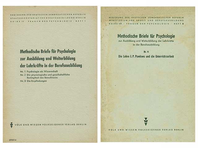 „Methodische Briefe zur Psychologie“. 3 Titel. 